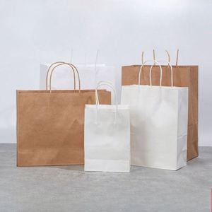 Bolsas de Regalo de Papel Kraft Premium para Tiendas de Ropa, Empaque para Comida para Llevar y Regalos Promocionales de Acción de Gracias - Product Image 2