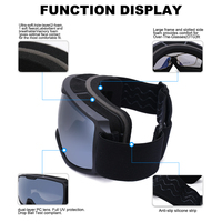 Vente en gros de lunettes de snowboard tendances personnalisées pour adultes à verres cylindriques lunettes de ski pour la neige