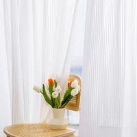 SHEIN Rideaux Voilages Modernes Transfrontaliers à Tringle Verticale pour Salon et Balcon, Blancs, Toutes Saisons, pour Dropshipping