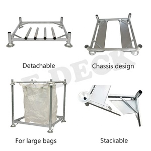 Ngành Công Nghiệp Kho Đôi Nông Nghiệp Lưu Trữ Ngũ Cốc Xếp Chồng Túi Lớn Pallet Kệ Cho Túi Jumbo - Product Image 3