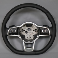 Volant de direction universel en cuir pour Volkswagen Golf 5R 6R 7R MK7.5 Touareg Vento CC