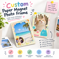 Bingkai Foto Magnet Kertas Katun Kustom Ringan Dekoratif untuk Kulkas, Pajangan Gambar, Suvenir, Grosir Pabrik