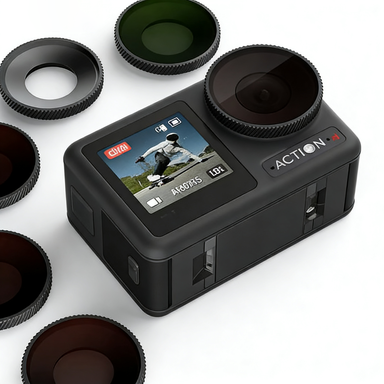HD Aluminum Alloy & Tempered Glass Optical Filter Kit for Action 5 Pro/4-ND8/16/32/64 UV CPL Lens Protector Accessories