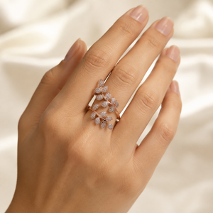 Leaf Wheat Ear <b>Adjustable</b> <b>Ring</b> for Women Elegant Fashion Finger Jewelry - Product Image 2