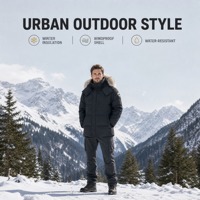 Manteau d'hiver pour homme, style classique personnalisé, de haute qualité, chaud, coupe-vent, véritable fourrure de coyote, parka en duvet