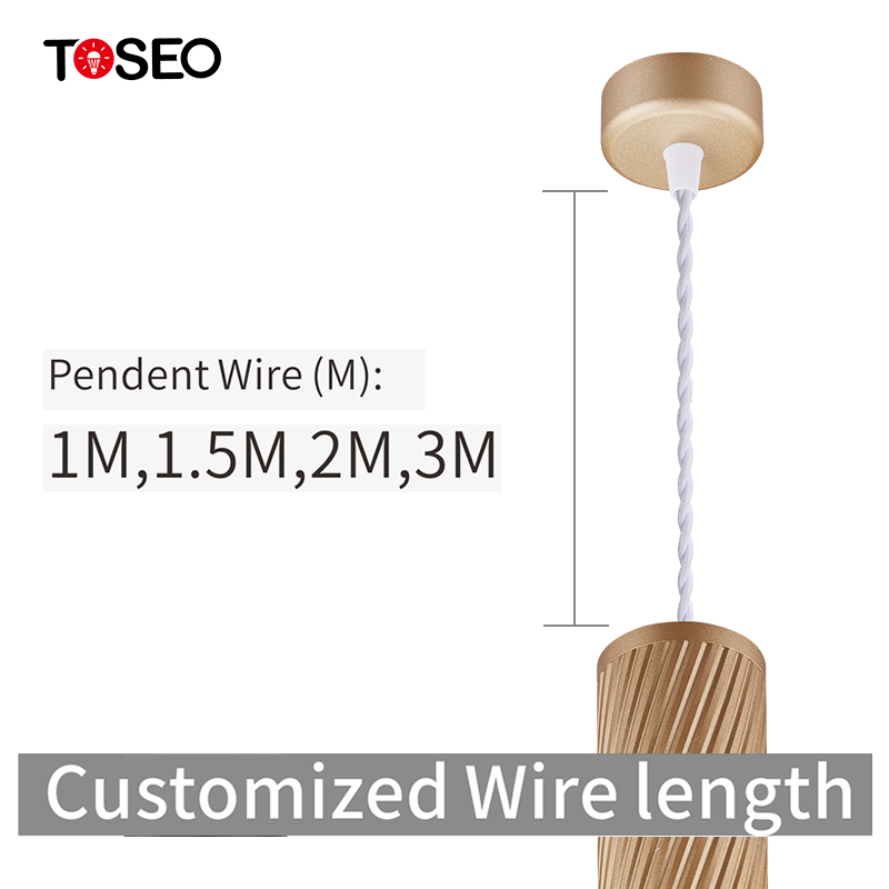 Champagne Gold LED Chandeliers Ceiling Pendant Light GU10 Luxury 60xH130mm