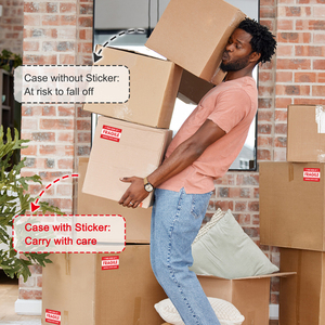 Fragile Shipping <b>Labels</b> 2x3 Inch Self-Adhesive Rectangular Paper Handle With Care This Side Up Durable <b>Packaging</b> Stickers - Product Image 5