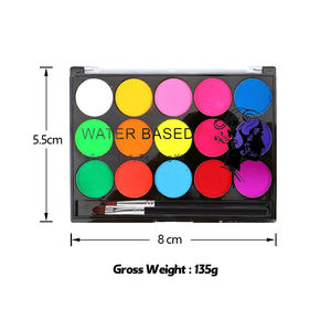 <span class=keywords><strong>Pintura</strong></span> corporal lavable profesional al por mayor colores maquillaje activado por agua <span class=keywords><strong>pintura</strong></span> facial arcoíris - Product Image 2