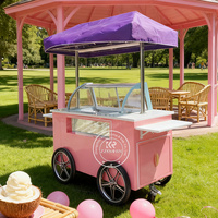 Ijs Vitrine Ijskar Gelato Ijskar Food Kar Mobiele Straat Food Kar Outdoor Mobiele Food Kar
