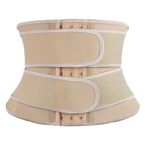 China Manufacturers Wholesale Shape Wear Hourglass Tummy Control Short Torso Double Strap Skin Tone Latex Waist Trainer In Bulk