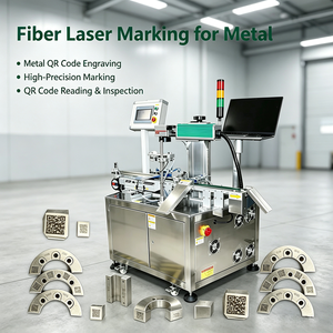 Machine de gravure laser automatique tout-en-un pour le marquage de codes Data Matrix sur les accessoires de quincaillerie, l'inspection visuelle des codes QR, personnalisable - Product Image 1