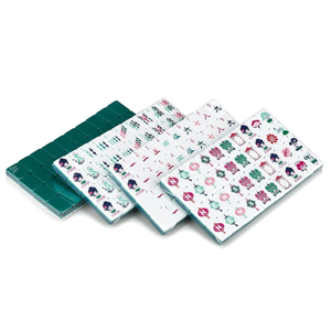 Mahjong Americano de Lujo Moderno en Verde Esmeralda, 160 Fichas, 4 Capas de Acrílico con Grabado Pintado a Mano, para Regalos de Noche de Juegos - Product Image 3
