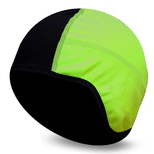 PIHA SPORTS Lightweight Unisex Cycling Thermal Skull <b>Cap</b>-<b>Winter</b> Cycling Hat Polyester/Cotton Material Black Neon Hi-Viz Design - Product Image 1