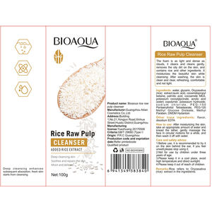 Limpiador Facial de Arroz Orgánico Natural <span class=keywords><strong>BIOAQUA</strong></span>, el Más Vendido, Limpieza Profunda, Nutritivo, Suavizante, Blanqueador, <span class=keywords><strong>Espuma</strong></span> de Arroz - Product Image 6