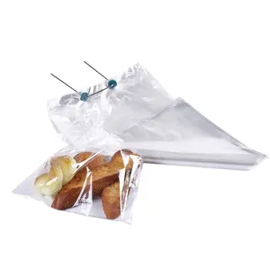 Custom Logo Printed Plastic Bakery Packaging Micro Perforated Ldpe Wicket Bag Poly Pouches Bags Food Bread Bags