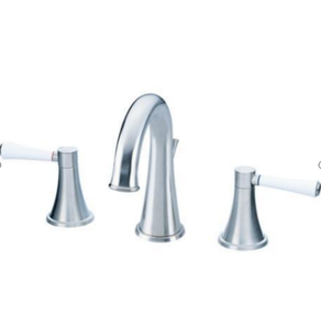 Robinet de lavabo moderne à 3 trous, mitigeur chaud/froid à 2 poignées, à poser sur le comptoir, avec valve en céramique pour lavabo de salle de bain - Product Image 1