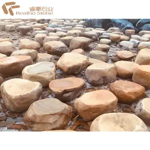 Doğal taş sarı granit bazalt taş döşeme için granit eskitme