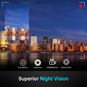 Caméra de tableau de bord avant arrière 2K + 1080P de haute qualité avec moniteur de stationnement à vision nocturne Wi-Fi intégré Écran d'enregistrement vidéo sur carte SD 128G - Product Image 2