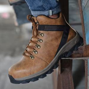 Botas de Trabajo para Hombre de Alta Calidad Directo de Fábrica, Personalizables al por Mayor, con Puntera de Acero, Anti-Impactos, Calzado de Seguridad Indestructible - Product Image 1