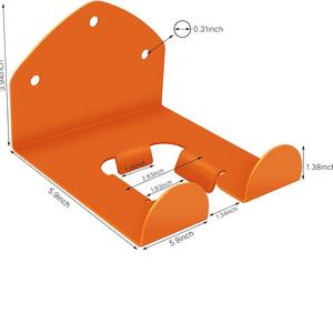 Organisateur d'outils mural en métal durable et peu encombrant et kit d'installation - <span class=keywords><strong>pour</strong></span> tondeuses à gazon, débroussailleuses et équipements <span class=keywords><strong>de</strong></span> <span class=keywords><strong>jardin</strong></span> - Product Image 6