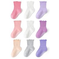 Chaussettes antidérapantes en coton pour bébé, chaussettes souples et respirantes pour tout-petits, chaussettes de ramper pour nourrissons, motif dessin animé, vente en gros