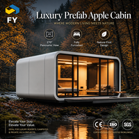 Maison préfabriquée de luxe FY Luxury Apple Cabin, maison modulaire ronde en forme de pomme, maison mobile, villa de glamping, mini-maison