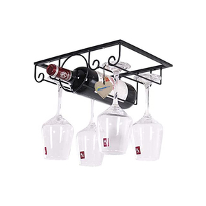 Chaude de Support de <span class=keywords><strong>Verre</strong></span> À Vin <span class=keywords><strong>Sous</strong></span> Le Meuble Suspendu <span class=keywords><strong>Maison</strong></span> Organisateur de Rangement De Cuisine À Manger Accessoires De Vin Casier À Vin - Product Image 1