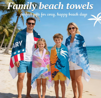 Serviette de plage en microfibre anti-sable à séchage rapide, imprimée du drapeau patriotique commémoratif du 250e anniversaire des États-Unis 1776-2026, vente en gros