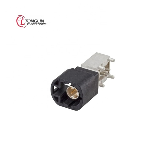 PCB Connectors D4S20D-40MA5-A Fakra Quadraxial HSD Connector Plug Male Pin 100 Ohms Solder D4S20D40MA5A Through Hole