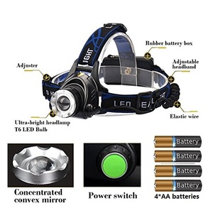 Linterna Frontal <span class=keywords><strong>LED</strong></span> Ajustable con Zoom Xml T6 de 1000 Lúmenes, Linterna Frontal para Bicicleta y Caza, Linterna Frontal Recargable para <span class=keywords><strong>Camping</strong></span> - Product Image 6