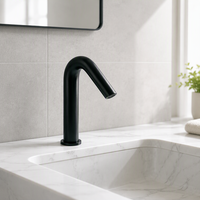 Robinet automatique à capteur moderne, robinet de lavabo monotrou SS04 adapté aux hôtels et à l'usage commercial