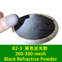 Poudre réfractive noire fine pour l'impression de vêtements Poudre réfléchissante brillante pour bandes réfléchissantes/bandes/cartables/lacets