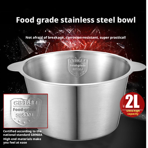 <span class=keywords><strong>Hachoir</strong></span> à viande électrique multifonctionnel pour la maison, l'hôtel, le commerce et la voiture, 2L, 300W, acier inoxydable 304, double vitesse, faible bruit, A++ - Product Image 2