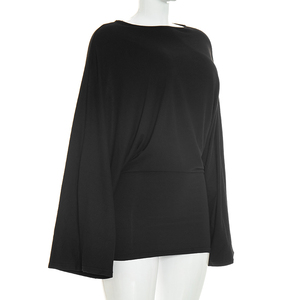 Viviblook Y26DS287 Vestido de Noche Mini Bodycon para Mujer, Nuevo, Color Sólido, Manga Larga, Sexy, Espalda Descubierta, para Otoño - Product Image 3