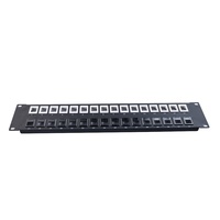 Panel Patch Kosong 32 Port 2U 19 Inch Rack Mount Cat5e RJ45 untuk Telekomunikasi