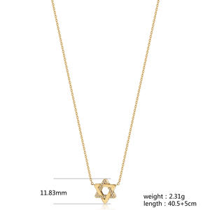 महिला इज़राइल यहूदी धार्मिक आभूषण पेंडेंट स्टेनलेस स्टील स्टार ऑफ़ डेविड हार - Product Image 6