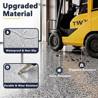 Peinture époxy colorée pour sols en béton, revêtement époxy auto-nivelant, finition effet marbre brillant pour garages et sous-sols