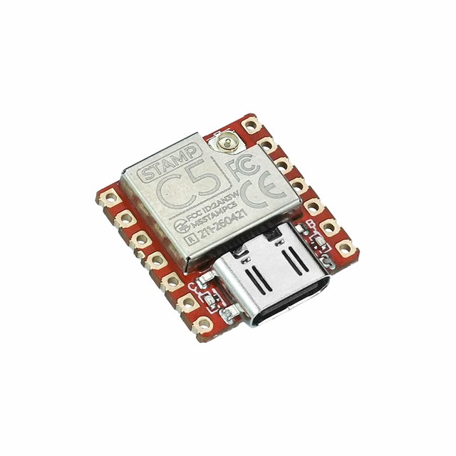 Chipboard M5Stack Stamp-C5 High-Integration Wireless Connection Module Equipped with Esp32-c5hf4 Supporting 2.4GHz and 5GHz WiFi