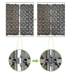 Piastrelle Quadrate Incastrabili in WPC, Granito, Marmo e Calcare, Impermeabili ed Ecologiche, <span class=keywords><strong>per</strong></span> Pavimenti Moderni da Giardino <span class=keywords><strong>Esterno</strong></span> - Product Image 2