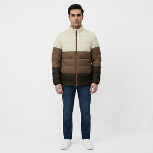 Chaqueta Acolchada de Talla Grande para Hombre, Chaqueta Ligera con Capucha, 100% Poliéster, Manga Larga, para Invierno - Product Image 1