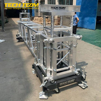 Sistema de Elevación de Torre de 12m para Altavoces Line Array, Soporte de Suelo de Aleación de Aluminio, Estructura de Elevación de 1000kg de Carga