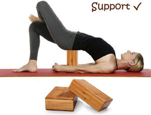 مخصص الجملة مكافحة زلة الوقوف على اليدين الجمباز التدريب الطوب الطبيعي الخيزران سلة مكعبات اليوغا بيلاتيس خشب متين الطوب - Product Image 3