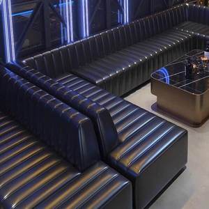 Set da Bar <span class=keywords><strong>VIP</strong></span> Personalizzato in Legno di Quercia Massiccio Ecologico e Durevole con Telaio in Acciaio Inox per Discoteche/KTV Lounge Hotel - Product Image 5