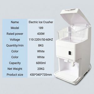 Nouvelle machine à <span class=keywords><strong>glace</strong></span> pilée électrique automatique 8 kg/min pour usage domestique et commercial - Design élégant, 110V/220V en option, vente directe d'usine - Product Image 3