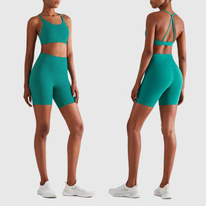 FITVOLT Vente en gros Vêtements de yoga et de fitness d'été, tendance, unis, respirants, en Spandex/Nylon, sans bretelles, taille haute, écologiques - Product Image 2