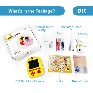 Caméra à selfie pour enfants à double objectif Impression instantanée sans fil Enregistreur vidéo numérique portable Capteur d'imagerie CMOS Filtre sans encre - Product Image 6