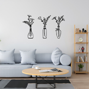 Decoración de Pared al por Mayor, Pintura Artística en Hierro, Nuevo Florero Metálico Colgante para Dormitorio, Sala de Estar y Decoración del Hogar - Product Image 2