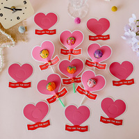 Cartes en papier pour emballages de sucettes florales de dessin animé, étiquettes faites à la main pour bonbons, pour les anniversaires d'enfants, les récompenses en classe et les cadeaux de remerciement