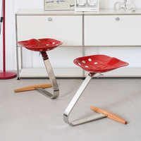Tabouret de loisirs vintage nordique, chaise de salle à manger design créatif, mobilier de maison moderne léger en acier inoxydable et bois massif, style tracteur