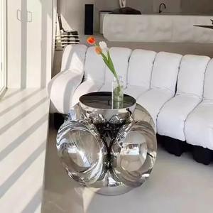 Italiano Luz Luxo Simples Pequeno Lado Vários Vestuário Display Props Round <span class=keywords><strong>Corner</strong></span> Designer Café Aço Inoxidável Escultura - Product Image 3